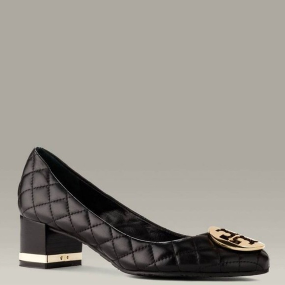 Tory Burch | Shoes | Tory Burch Maggie Quilted Black Leather Heels 1 |  Poshmark